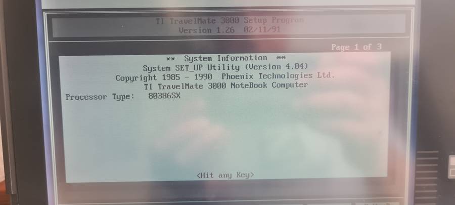 Vintage Texas Instruments 386SX Notebook Computer