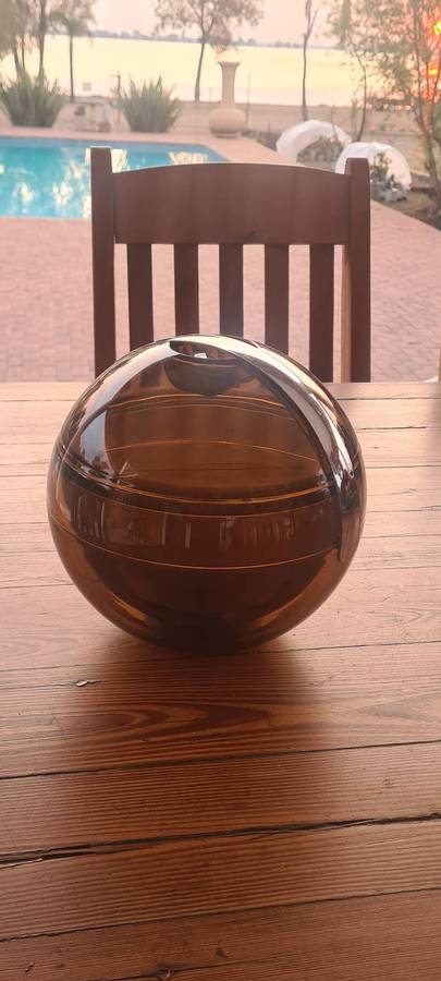Vintage Retro Guzzini Ball Acrylic Ice Bucket Italy