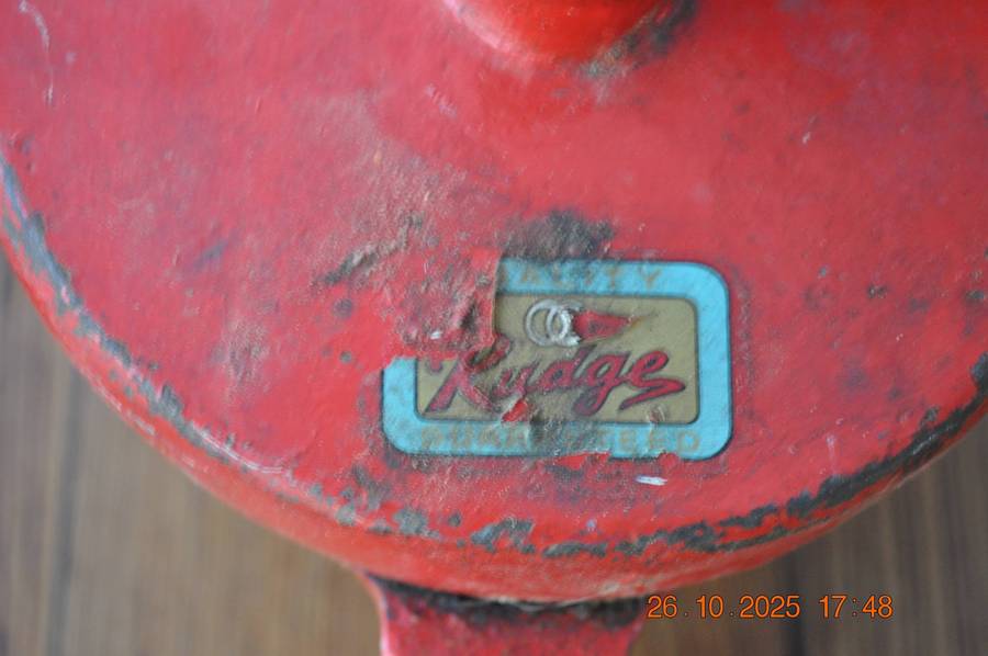 Vintage Rudge Hand Crank Bench Grinder