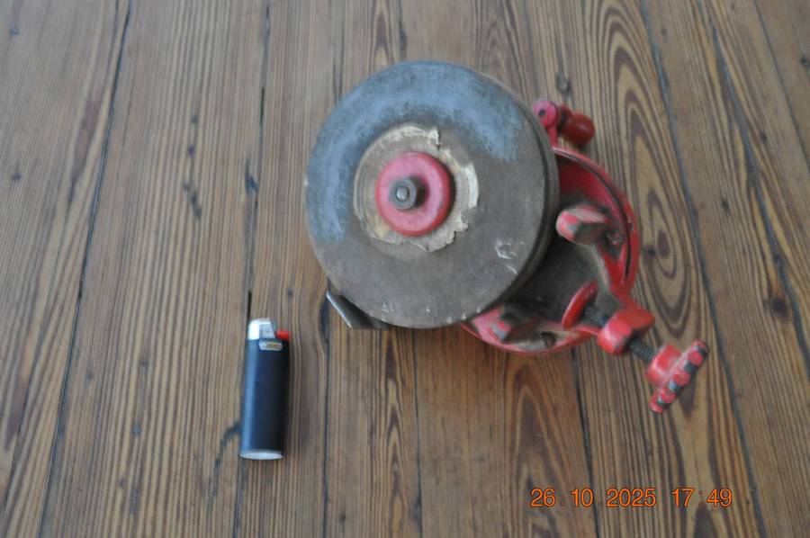 Vintage Rudge Hand Crank Bench Grinder