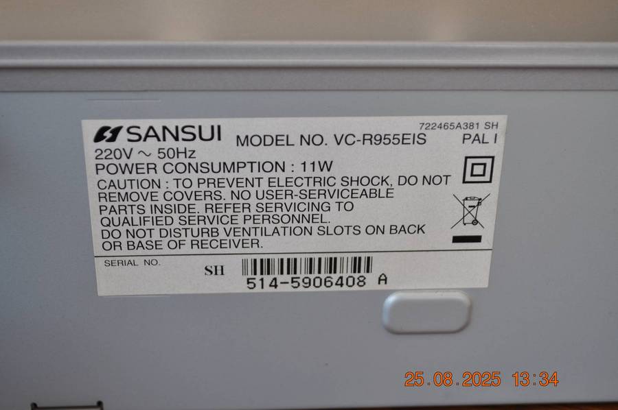 Sansui VHS Nicam Stereo Video Cassette Player