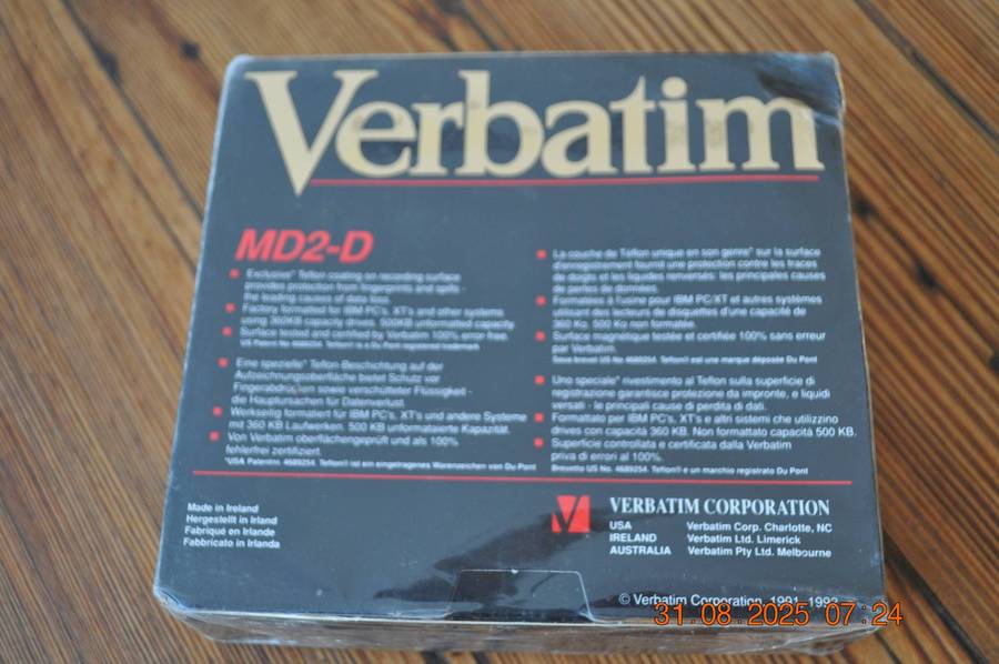 Vintage Verbatim Datalifeplus Floppy Disk (new sealed)