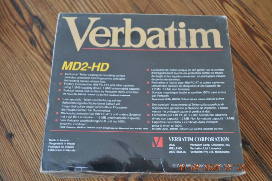 Vintage Verbatim Floppy Disk (new sealed)