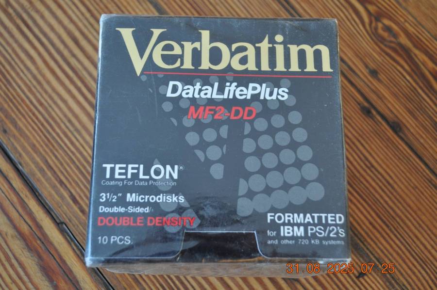 Vintage Verbatim MF2-DD Floppy Disk (new sealed)