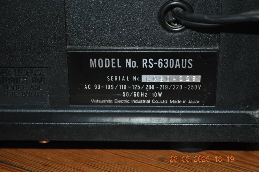 Vintage Technics Stereo Cassette Deck 630