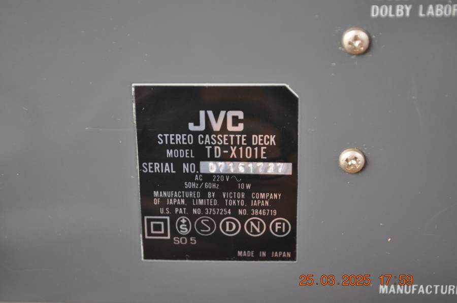 Vintage JVC Stereo Cassette Deck TD-X101E(working)