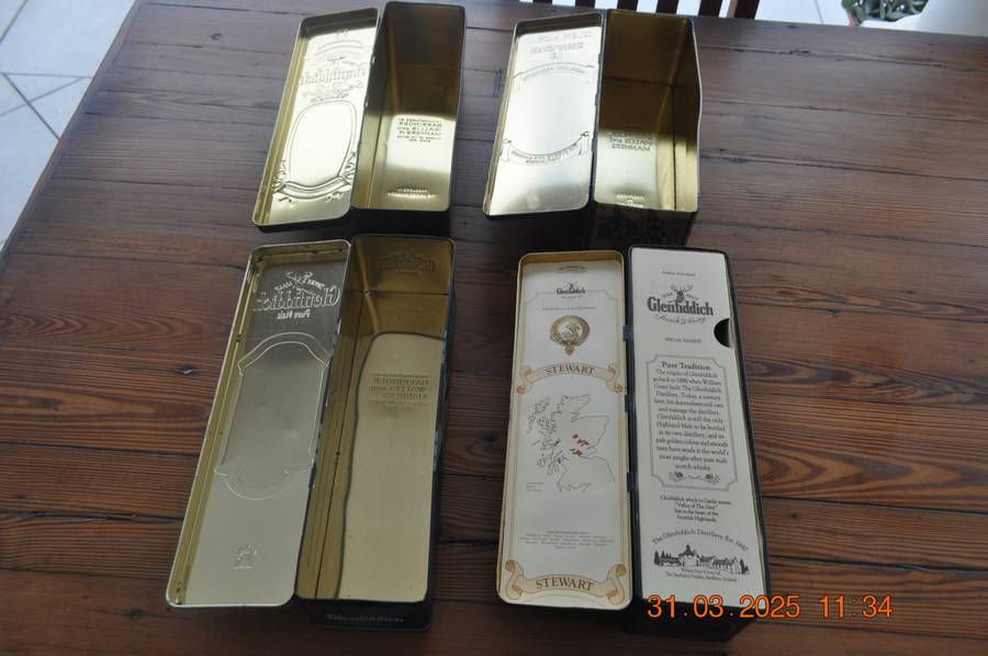 Glenfiddich Glen Moray Collectable Whiskey Tins