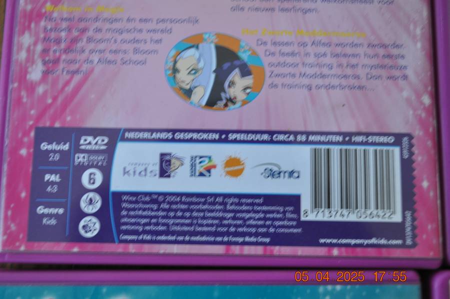 Winx Club DVDs 1-6  (nederlands gesproken )