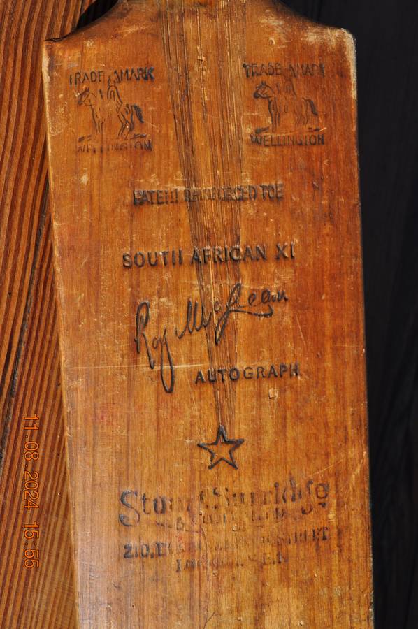 Vintage Stuart Surridge Roy Mclean South Africa XI Cricket Bat