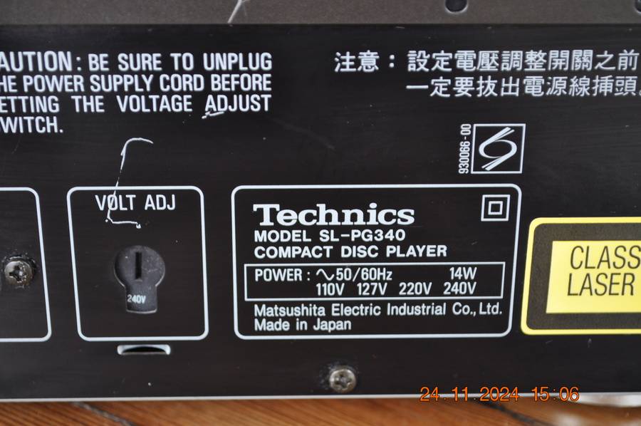 Technics SL-PG340 CD Player