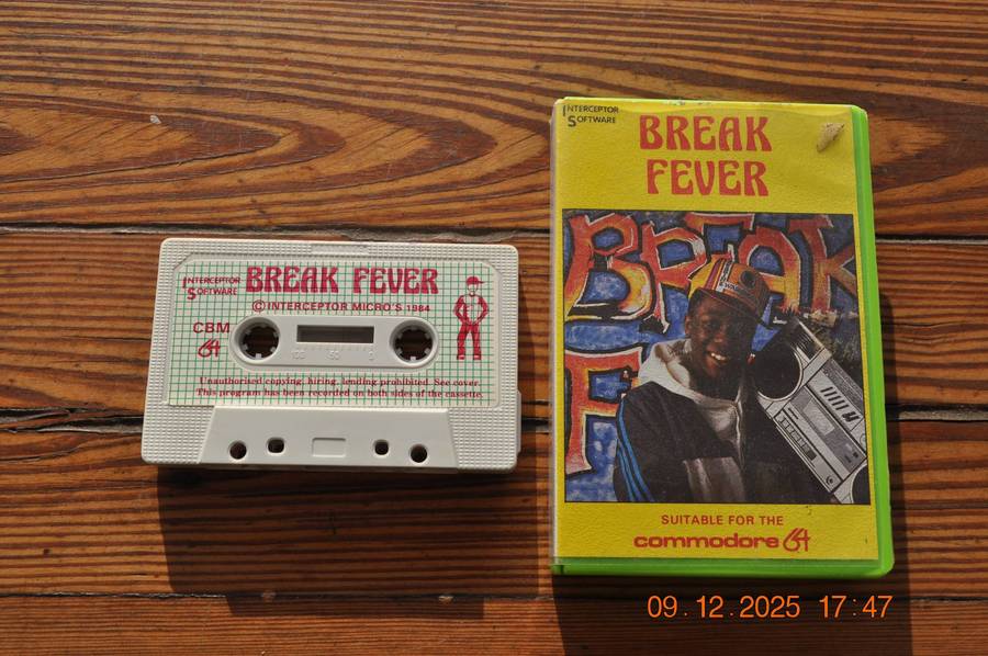 Vintage Commodore 64 Break Fever Game Cassette