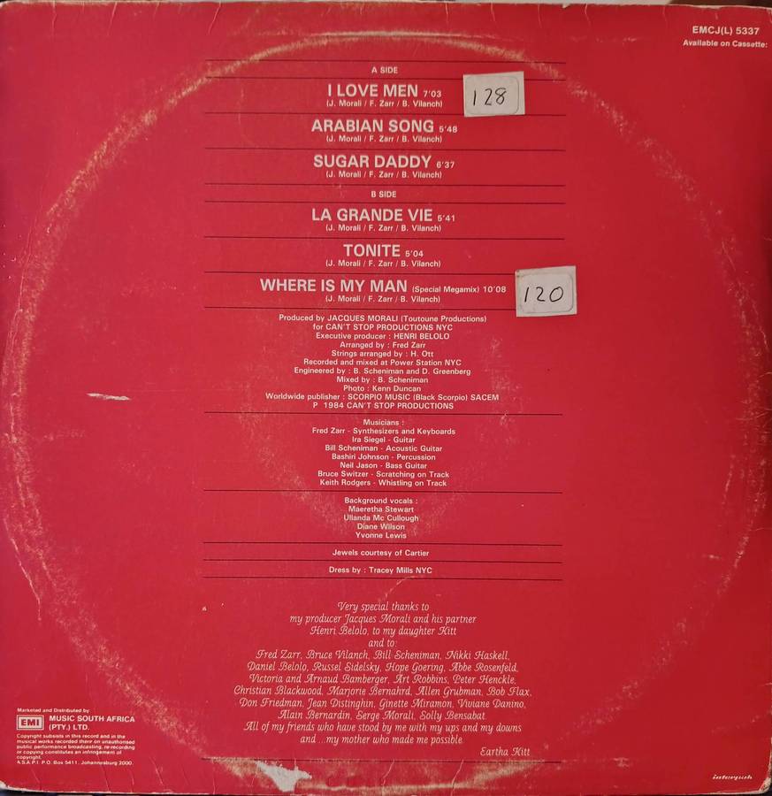 Eartha Kitt - I Love Men (Vinyl LP) EMCJ (L) 5337