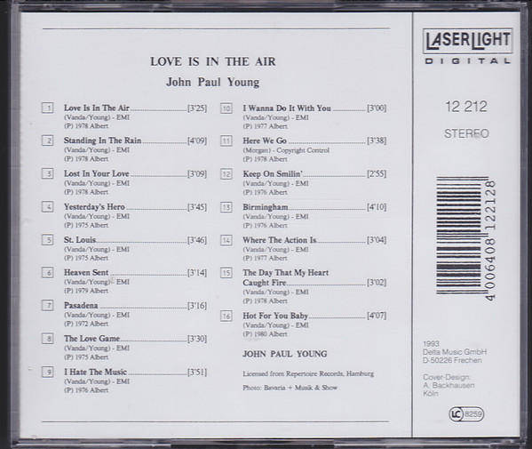 John Paul Young - Love Is In The Air (CD)