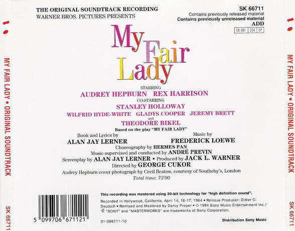 Audrey Hepburn & Rex Harrison - My Fair Lady (Original Soundtrack) (CD)