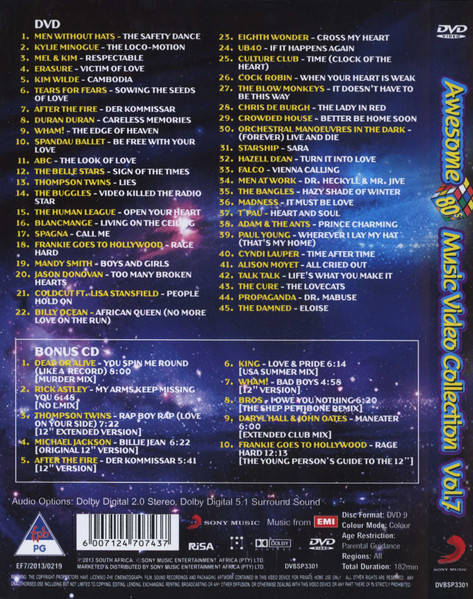 Various - Awesome 80's Music Video Collection Vol.7 (DVD + bonus CD)