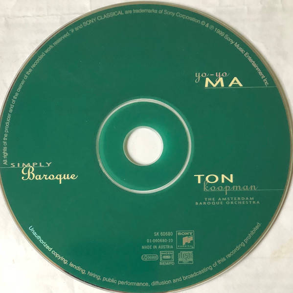 Yo-Yo Ma, Ton Koopman - Simply Baroque (CD)