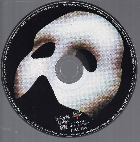 Andrew Lloyd Webber - The Phantom Of The Opera (2 CD Box set with booklet)