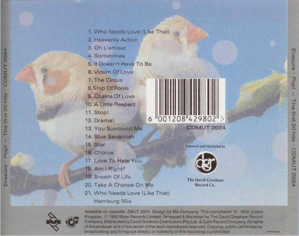 Erasure - Pop! - The First 20 Hits (CD)