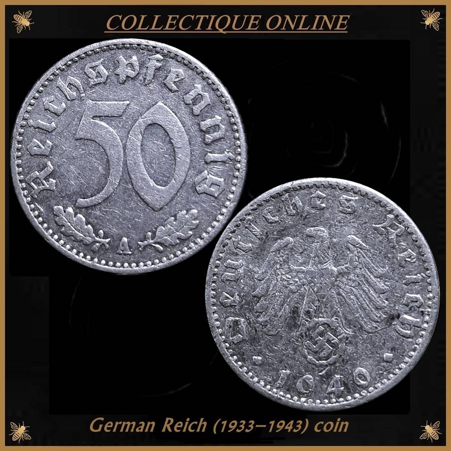 Third Reich : German Reich (1933-1943) : 50 Reichspfennig 1940 (A) : 1 of 3 Coin in Good Condition