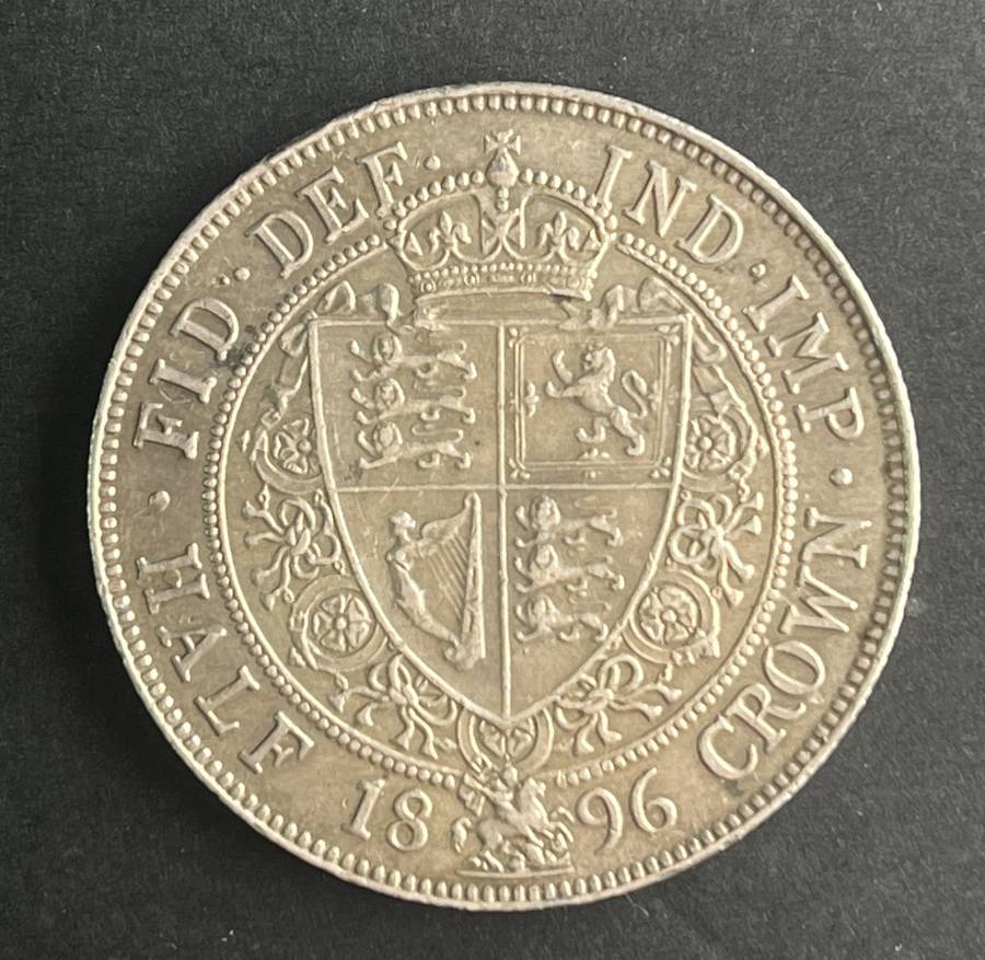 Victorian Half Crown 1896 .925 silver 14 grams