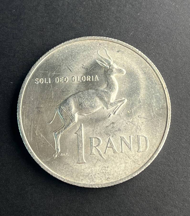 1967 One Rand  Silver H. Verwoerd Afrikaans legend