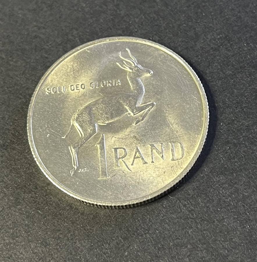 1967 One Rand  Silver H. Verwoerd Afrikaans legend
