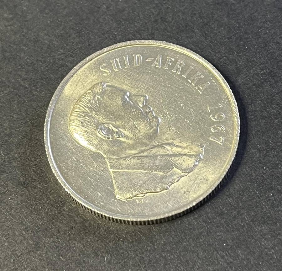 1967 One Rand  Silver H. Verwoerd Afrikaans legend
