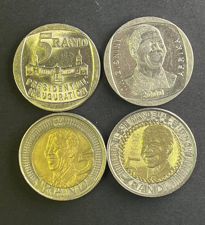 Mandela Legacy 4X Five Rand  1994, 2000, 2008, 2018