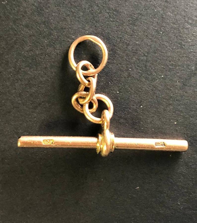 Vintage 9ct Rose Gold T Bar