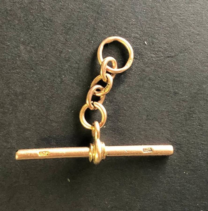 Vintage 9ct Rose Gold T Bar