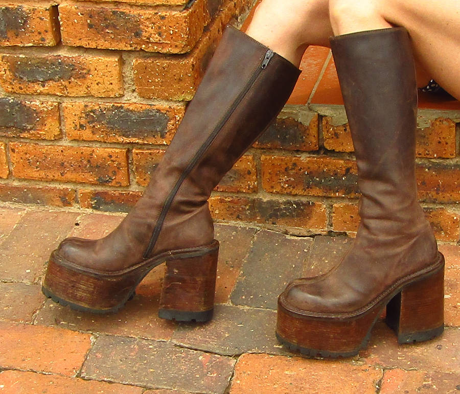 Womens Platform Genuine Leather Boots