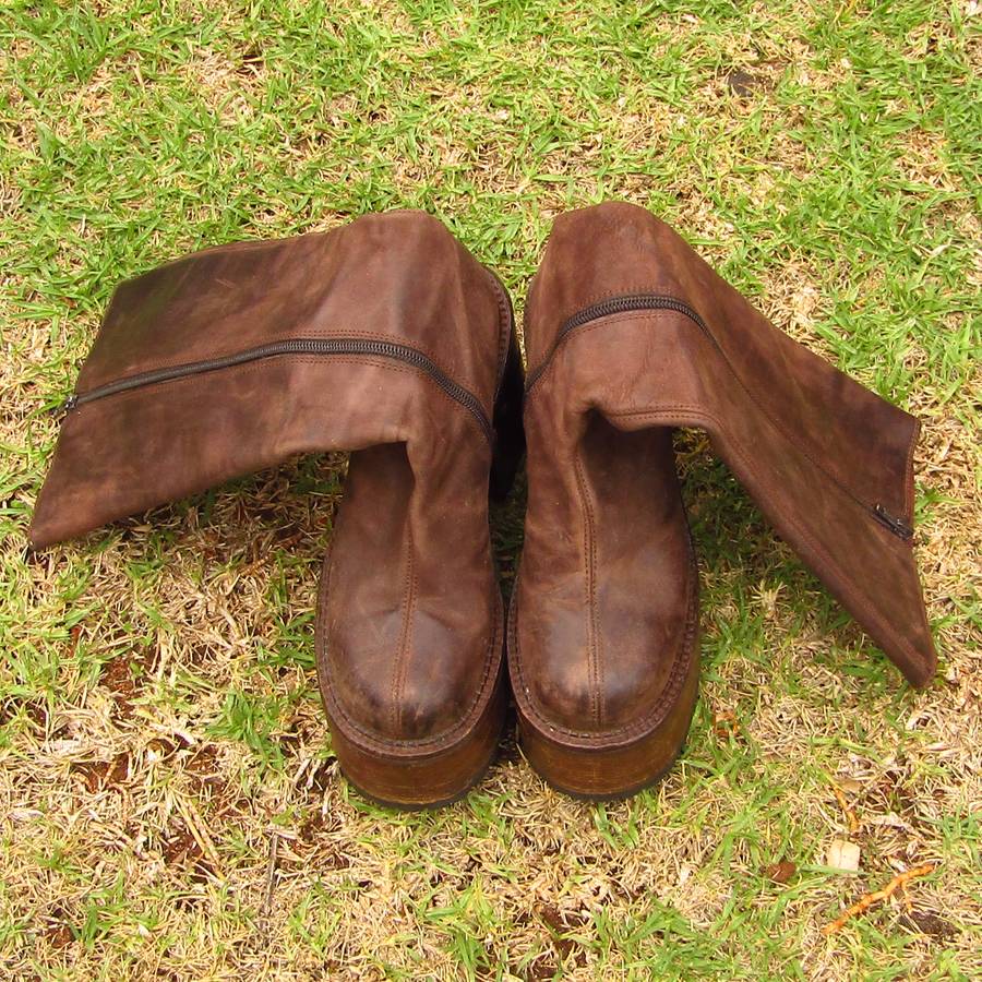 Womens Platform Genuine Leather Boots