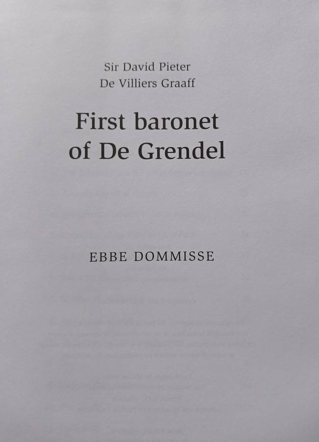 Sir David Pieter de Villiers - First Baronet of De Grendel by Ebbe Dommisse
