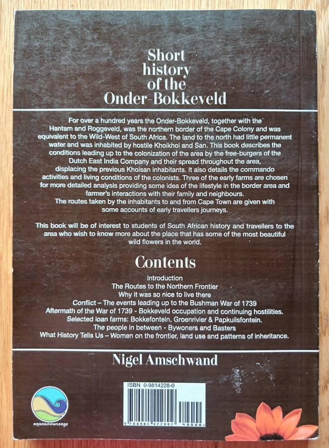 Short history of the Onder-Bokkeveld (Signed by author)