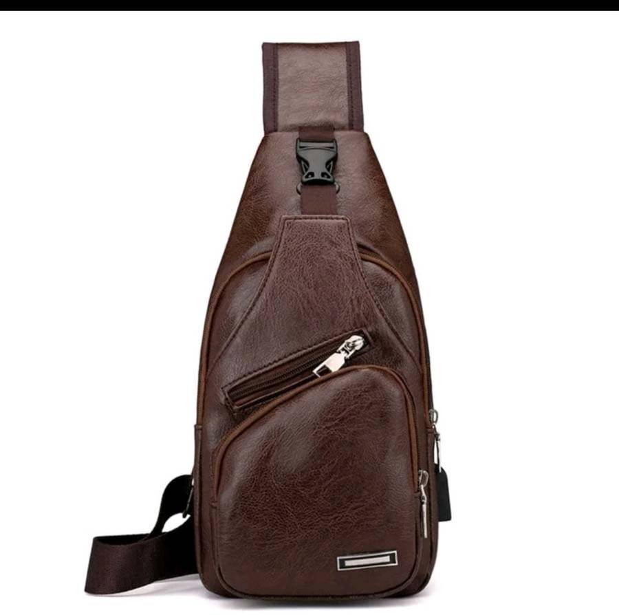 Wow amazing luxurious Men's crossbody P Leather sling bag