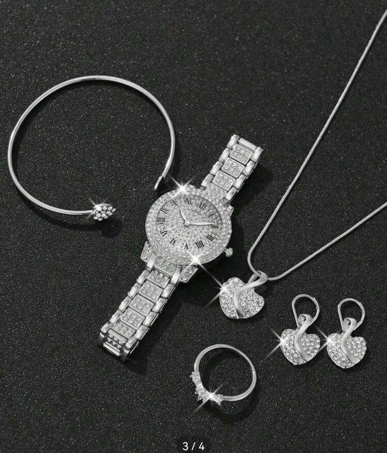 Wow amazing luxurious woman 6pcs diamond  Quartz Watch set