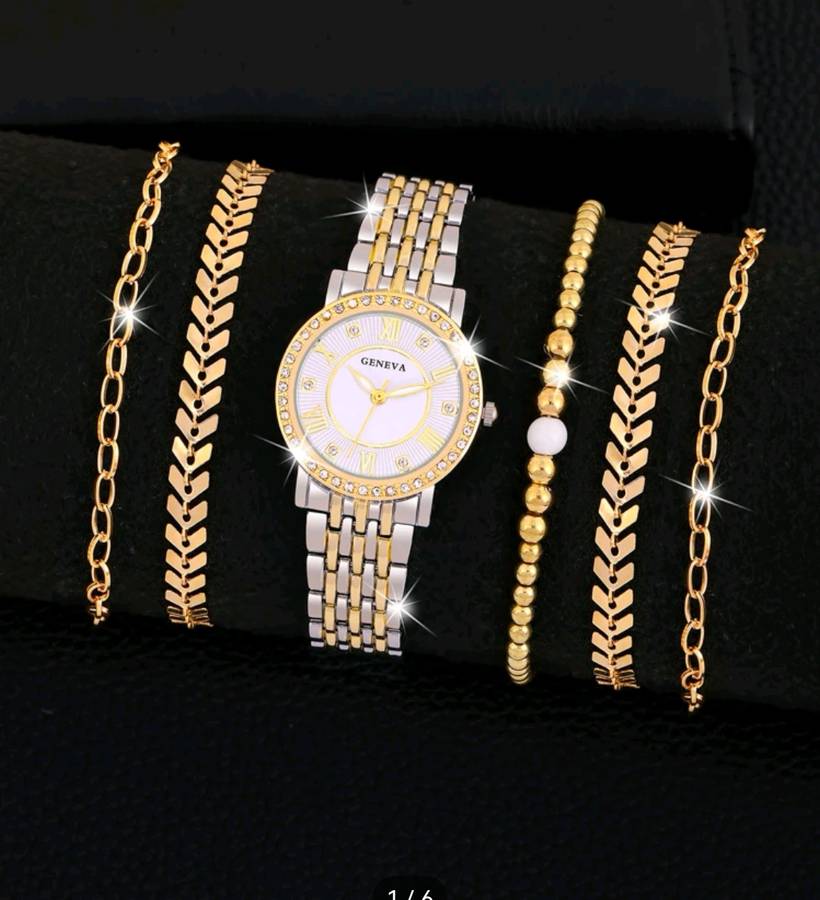 Wow amazing luxurious luxurious woman 6pcs Quartz Watch set. "Black Friday free necklace" gift... t