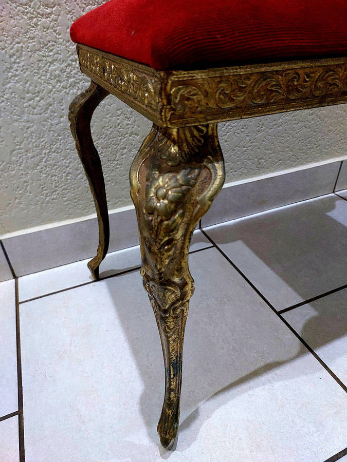 Brass & Marble Telephone Table