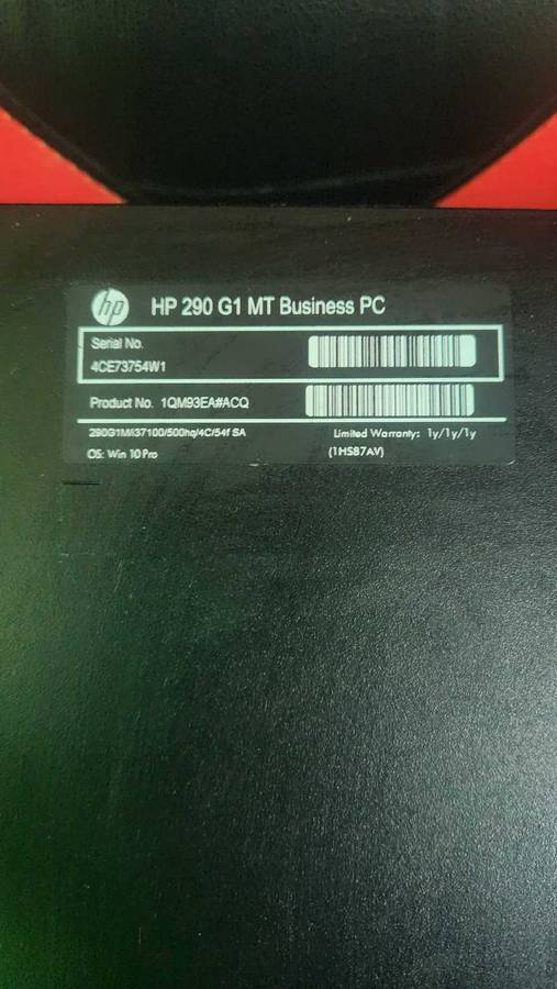 Hp 290 g1 mt business pc tower only