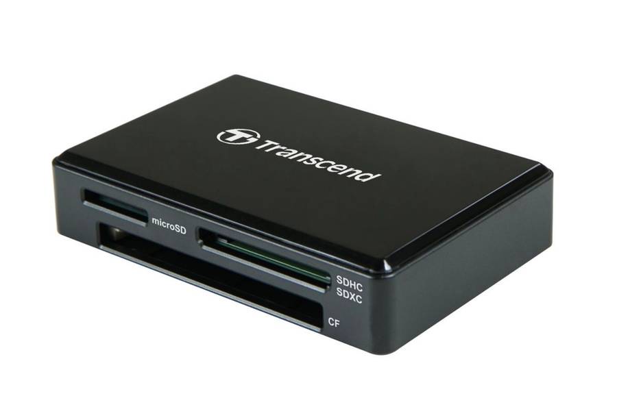 Transcend RDC8 USB Card Reader - Black and 3 SD Cards