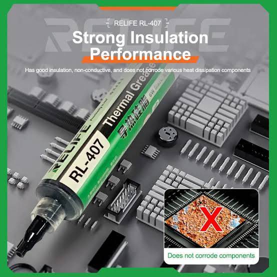 Silicon Thermal Paste RL-407 - Thermal Paste - 20g (Blue Colour)(High Quality)(Local Stock)
