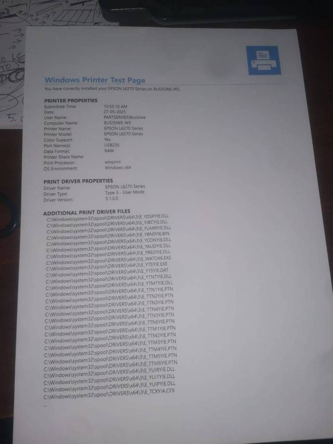 USED EPSON L6270 Ecotank Printer