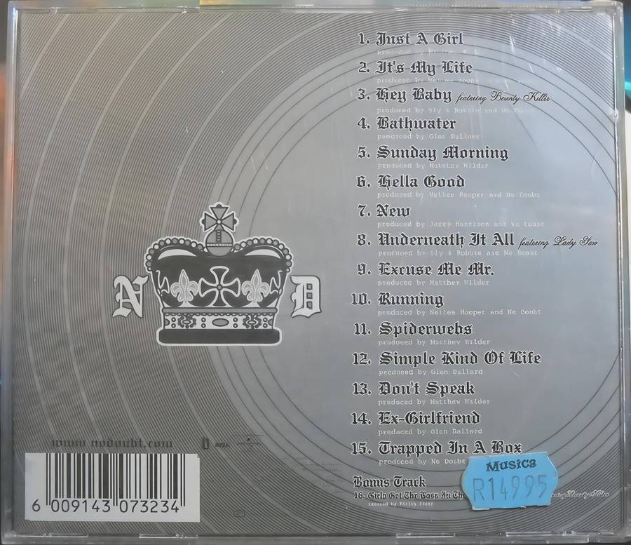 NO DOUBT the singles 1992-2003 CD