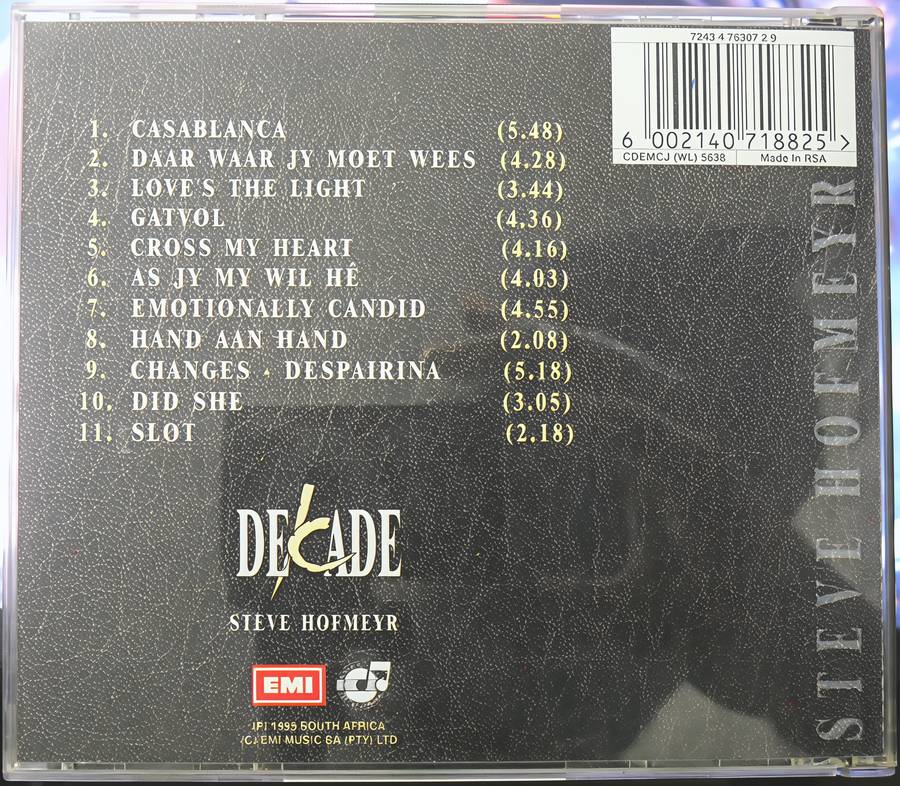 STEVE HOFMEYR decade CD