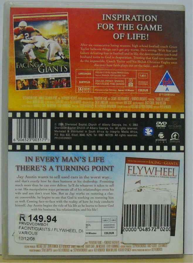 Facing the Giants and Flywheel (DVD)