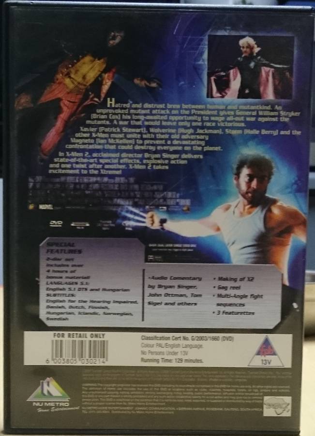 X-Men 2 DVD