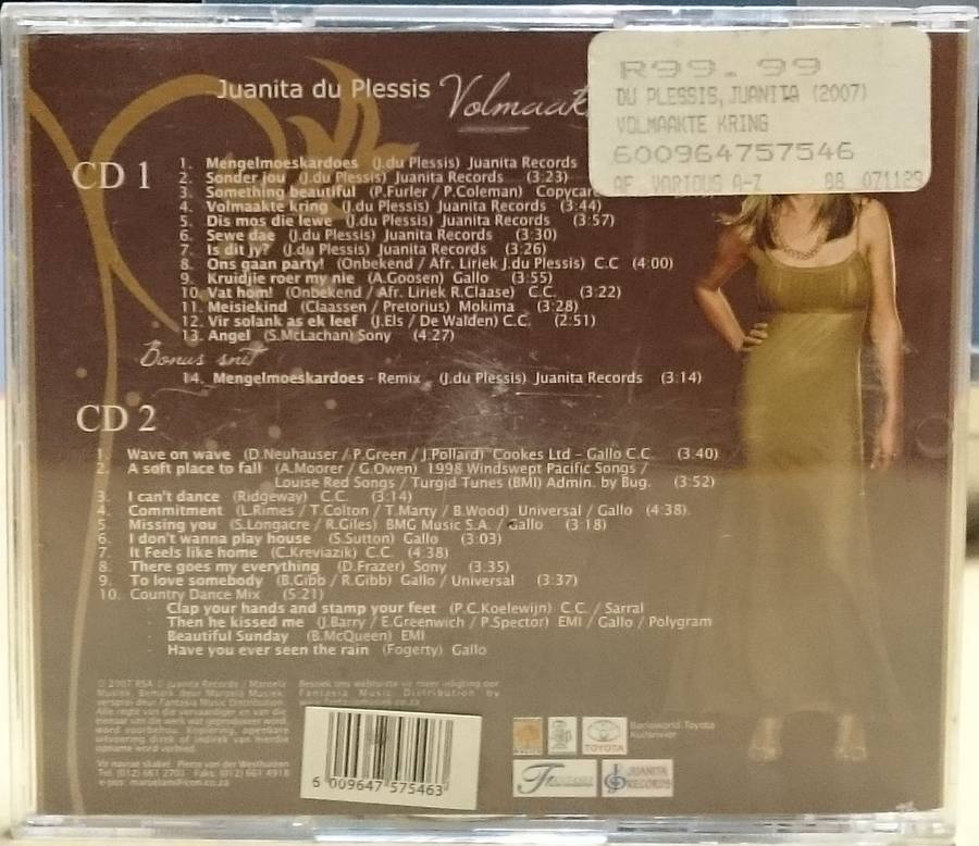 Juanita du Plessis Volmaakte kring 2CD