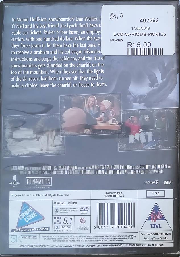 FROZEN Emma Bell DVD