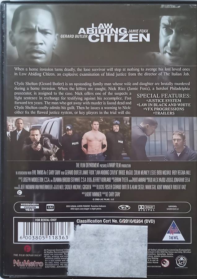 LAW ABIDING CITIZEN Jamie Foxx dvd