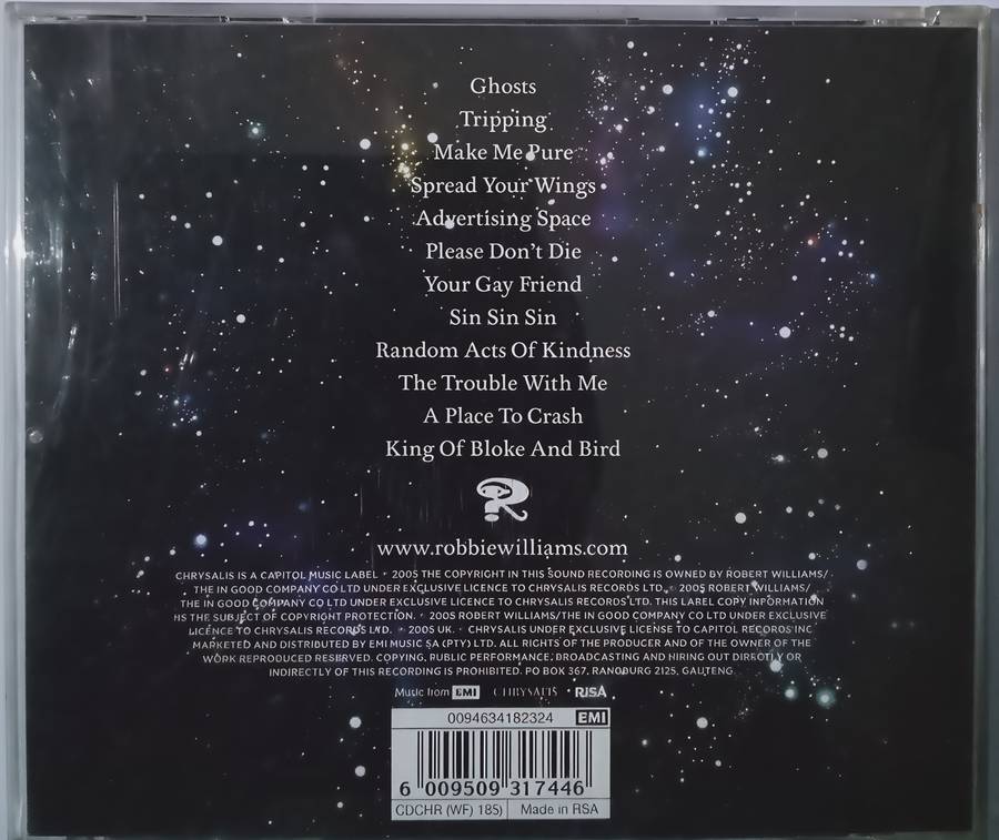 ROBBIE WILLIAMS Intensive Care CD